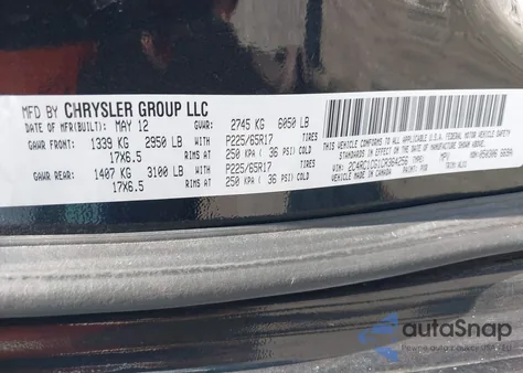 2012 Chrysler Town & Country Touring-L из США, поврежденный, VIN 2C4RC1CG1CR364256